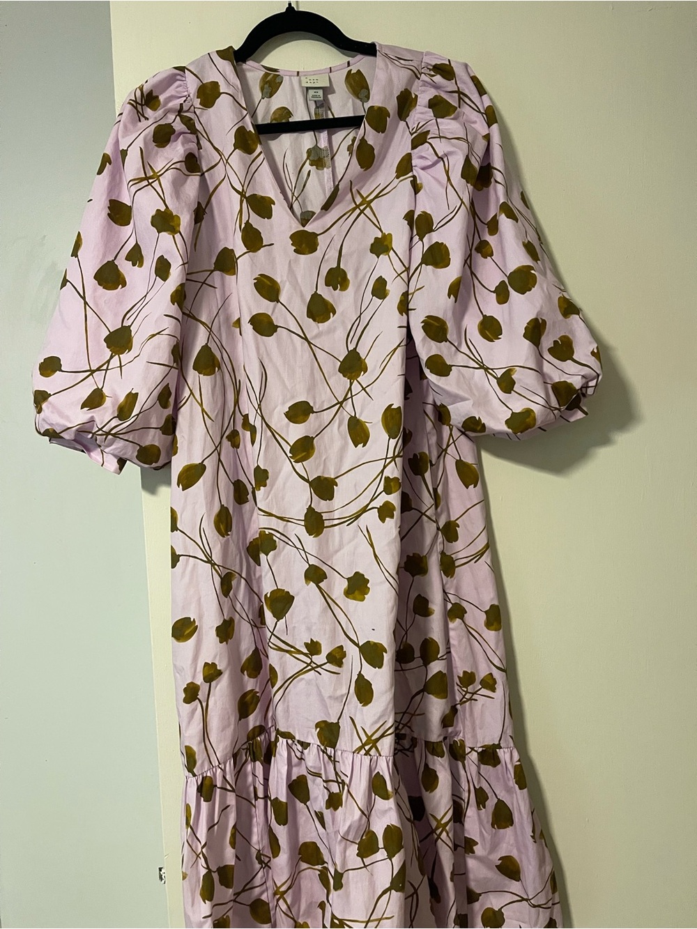 a new day Pink Maxi Dress with Olive Floral Print